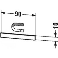 Magnetleiste in Edelstahl 9 cm, weiß, UV970900000 - Duravit von DURAVIT