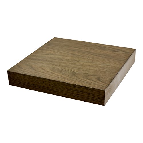 DURAline 1190710 XL4 Regal mit unsichtbarer Befestigung, Holz, Eiche Anthrazit, 23,5 x 23,5 x 3,8 cm von DURAline