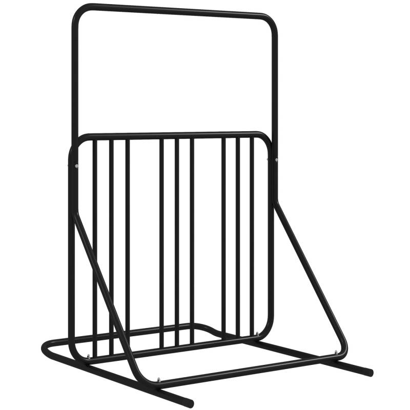 DURHAND Fahrradhalter Radständer Stahl Schwarz 102L x 92B x 130H cm von DURHAND