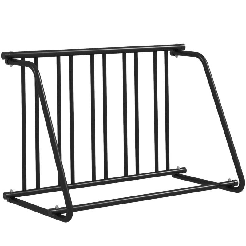 DURHAND Fahrradhalter Radständer Stahl Schwarz 114L x 58B x 75H cm von DURHAND