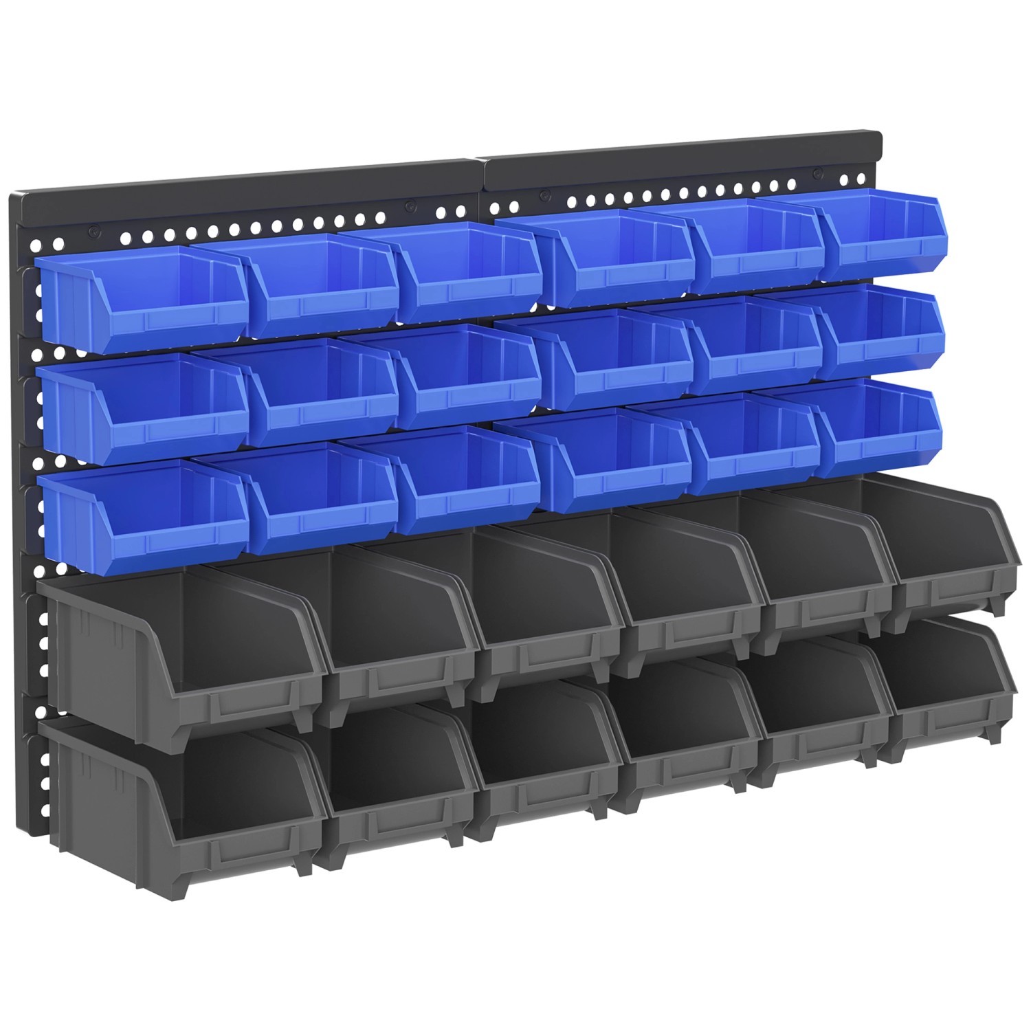 DURHAND Lagersystem Wandregal 37,5 x 63 cm 30tlg. Boxen in 2 Größen von DURHAND
