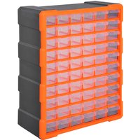 DURHAND Sortierkasten Kleinteilemagazin Aufbewahrungsbox mit 60 Fächern Orange L38xB16xH47,5cm für Werkstatt & Hobby   Aosom.de von Durhand