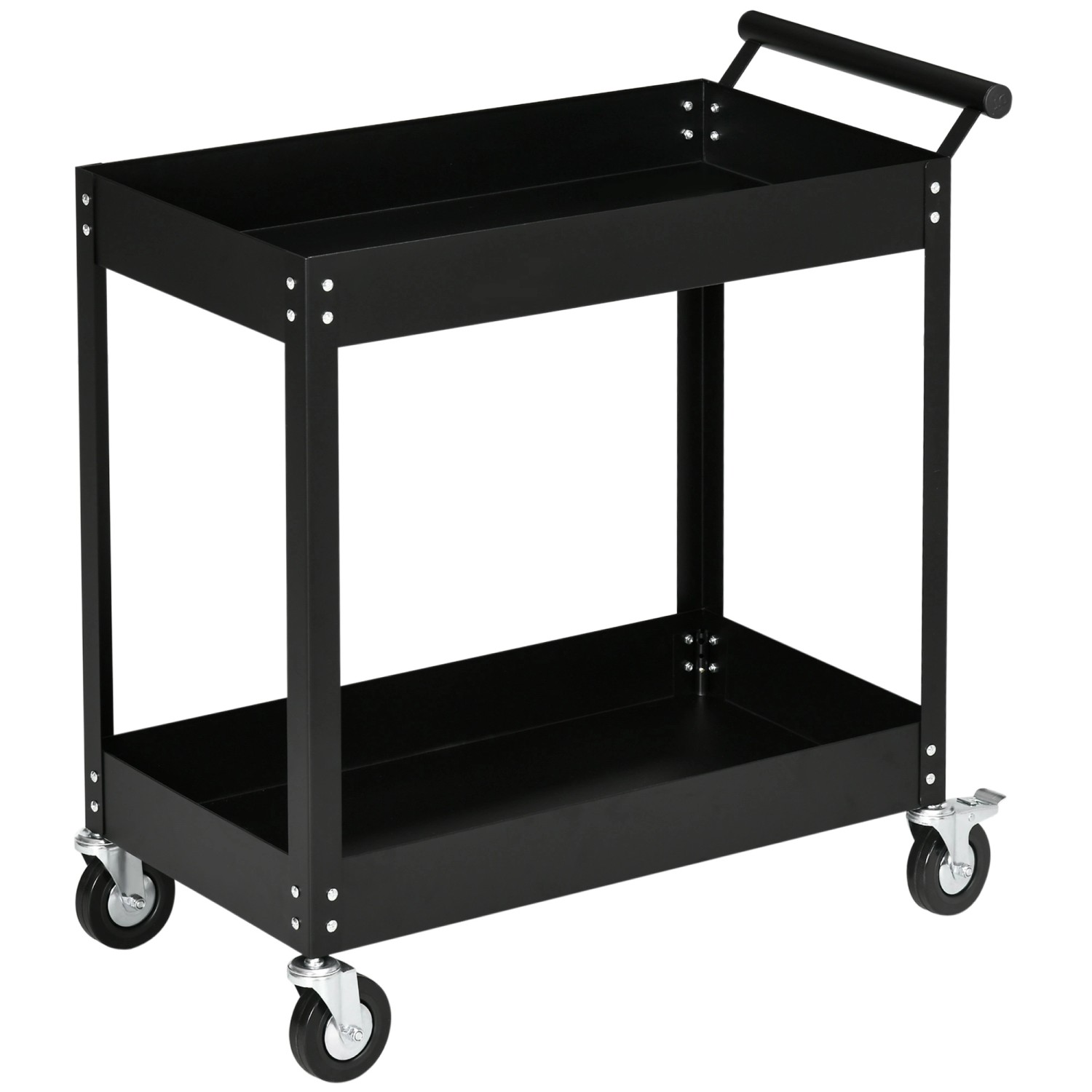 DURHAND Werkstattwagen Kaltgewalzter Stahl Schwarz 84,5L x 38B x 84H cm von DURHAND