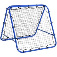 HOMCOM Fußball Rebounder Kickback Tor beidseitiger Rückprallwand Netz Stahl von DURHAND