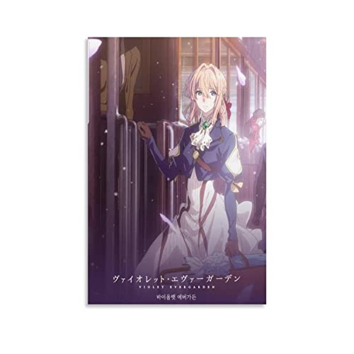 Violet Evergarden Anime-Poster, Wandkunst für Wohnzimmer, Schlafzimmer, Büro, Heimdekoration, Büro, Wandkunst, Zuhause, Fitnessstudio, Poster, Leinwandbild, 20 x 30 cm von DURR