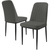 DURRAFY Esszimmerstühle Samtstoff Weiches Kissen mit Metallfüßen Küchenstühle mit hoher Rückenlehne Hohe Rückenlehne Küchenstuhl Geeignet für von DURRAFY