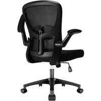 Durrafy Bürostuhl Ergonomisch,Bürostuhl mit verstellbaren Armlehnen, Höhen- und Lordosenstütze Atmungsaktives Mesh 360° Drehstuhl für Zuhause oder von DURRAFY