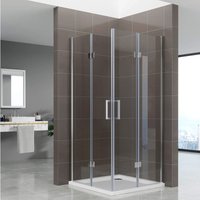 I-flair Duschkabine Belle mit Falttüren Eckduschkabine aus durchsichtigem esg Sicherheitsglas 180 cm hoch DK62 70x80 cm von DUSCHBÄR