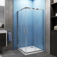 Duschparadies-de - 110x80x185cm uschkabine Eckeinstieg Schiebetür Duschabtrennung Duschwand ohne Duschtasse - Transparent von DUSCHPARADIES-DE