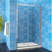 120X190cm Duschkabine Eckig Dusche Schiebetür Duschabtrennung Duschwand Duschtür - Transparent von DUSCHPARADIES-DE
