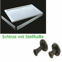 Duschparadies-de - 120x90cm Duschwannen Dusche Armatur Schürze Stellfüße für Duschtasse Duschwanne Bodenelemente - Weiß von DUSCHPARADIES-DE