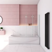 130x140cm 6mm ESG Nano Glas Duschtrennwand Faltwand auf Badewanne Glaswand 130x140cm 6mm ESG Nano Glas Duschtrennwand Faltwand auf Badewanne Glaswand von DUSCHPARADIES-DE