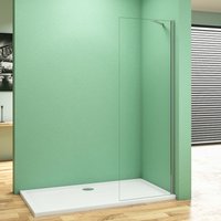 Duschparadies-de - 130x200cm+45cm Stabilisator 8mm esg Sicherheitsglas Walk in Dusche Duschwand Nano Glas Duschabtrennung Höhe 200cm - Transparent von DUSCHPARADIES-DE