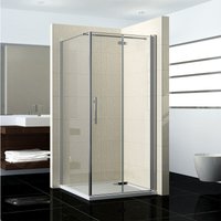 180°Falttür:80x197cm+Seitenwand:76x195cm Nano+ESG Glas Eckeinstieg Duschabtrennung Duschkabine Drehtür 180°Falttür:80x197cm+Seitenwand:76x195cm Nano+ESG Glas Eckeinstieg Duschabtrennung Duschkabine Drehtür von DUSCHPARADIES-DE