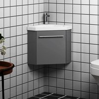 40 cm Anthrazit Badmöbel Set Eckwaschtisch mit Unterschrank Soft-Close Funktion Unterschrank mit Waschtisch 40 cm Anthrazit Badmöbel Set Eckwaschtisch mit Unterschrank Soft-Close Funktion Unterschrank mit Waschtisch von DUSCHPARADIES-DE