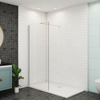 Duschparadies-de - 40x200cm+N Form:140cm Stabilisator Walk-In Dusche Duschabtrennung 8mm esg Nano Duschwand Glas Duschkabine von DUSCHPARADIES-DE