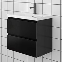60 cm Badezimmermöbel Set Unterschrank soft close 2 Schubladen Schwarz Hochglanz Selbstmontierter Unterschrank dick keramik waschtisch 60 cm Badezimmermöbel Set Unterschrank soft close 2 Schubladen Schwarz Hochglanz Selbstmontierter Unterschrank dick keramik waschtisch von DUSCHPARADIES-DE