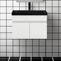 60 cm Waschtisch mit Unterschrank Badmöbel Set mit Waschbecken Schwarz Gäste WC Hochglänzend Weiß 60 cm Waschtisch mit Unterschrank Badmöbel Set mit Waschbecken Schwarz Gäste WC Hochglänzend Weiß von DUSCHPARADIES-DE