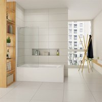 70x140cm 6mm Badewannenaufsatz ESG Nano Glas Glaswand Duschtrennwand auf Badewanne von DUSCHPARADIES-DE