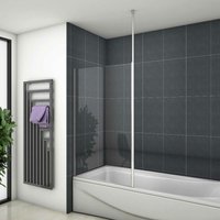 70x140cm Duschwand Badewannenwand Badewannenaufsatz Festwand Duschabtrennung+Haltestang - Transparent von DUSCHPARADIES-DE