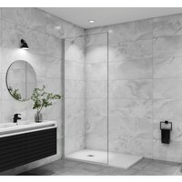 76x185cm+45cm Stabilisator 6mm Nano Sicherheitsglas Walk in Duschwand Duschabtrennung Höhe 185cm 76x185cm+45cm Stabilisator 6mm Nano Sicherheitsglas Walk in Duschwand Duschabtrennung Höhe 185cm von DUSCHPARADIES-DE