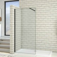 80x200cm Schwarzrahmen Walk in Duschkabine Duschwand +n Form 90cm Stabilisator 8mm nano ESG-Glas Duschabtrennung Duschtrennwand 80x200cm Schwarzrahmen Walk in Duschkabine Duschwand +n Form 90cm Stabilisator 8mm nano ESG-Glas Duschabtrennung Duschtrennwand von DUSCHPARADIES-DE