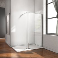 85x200cm Walk in Duschwand+25x200cm festes Glas + f Form:140cm Stabilisator 8mm nano esg Glas Duschwand 85x200cm Walk in Duschwand+25x200cm festes Glas + f Form:140cm Stabilisator 8mm nano esg Glas Duschwand von DUSCHPARADIES-DE