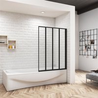 90x140cm 4mm 4-teilig schwarz Duschwand Trennwand Faltwand Badewannenaufsatz Glaswand 90x140cm 4mm 4-teilig schwarz Duschwand Trennwand Faltwand Badewannenaufsatz Glaswand von DUSCHPARADIES-DE