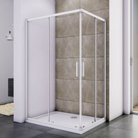 Duschparadies-de - 90x90x185 cm Duschkabine Duschabtrennung Eckeinstieg esg Glaswand Schiebetür Duschwand von DUSCHPARADIES-DE