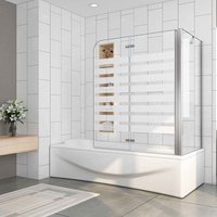 B:120xT:80xH:140cm Rechts Montage Badewannenaufsatz mit nano Glas Badewannenfaltwand esg Duschwand für Badewanne B:120xT:80xH:140cm Rechts Montage Badewannenaufsatz mit nano Glas Badewannenfaltwand esg Duschwand für Badewanne von DUSCHPARADIES-DE