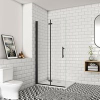 100x195cm Walk in Schwarz Faltbar+drehbar 6mm Nano esg Glas Duschkabine Duschabtrennung 100x195cm Walk in Schwarz Faltbar+drehbar 6mm Nano esg Glas Duschkabine Duschabtrennung von DUSCHPARADIES-DE