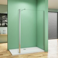 Duschparadies-de - 110x200cm Walk in Duschwand+40x200cm Flipper Panel + 70-120cm Stabilisator 8mm nano esg Glas Duschwand von DUSCHPARADIES-DE