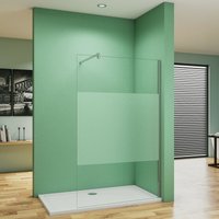 Duschparadies-de - 70x200cm Duschabtrennung Walk In 10mm Nano esg Milchglasstreifen Duschabtrennung + f Form:140cm Stabilisator Höhe 200cm Duschparadies-de - 70x200cm Duschabtrennung Walk In 10mm Nano esg Milchglasstreifen Duschabtrennung + f Form:140cm Stabilisator Höhe 200cm von DUSCHPARADIES-DE