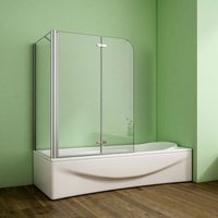 Duschparadies-de - 80X100cm Badewannenfaltwand Badewannenaufsatz mit Duschwand Duschabtrennung Höhe 140cm Dusche Faltwand 6mm Nano Glas - Transparent von DUSCHPARADIES-DE