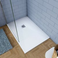 Duschparadies-de - Decke(Edelstahl)120x90x3cm weiße Kunststein-Duschwanne Duschtasse Duschkabinen von DUSCHPARADIES-DE