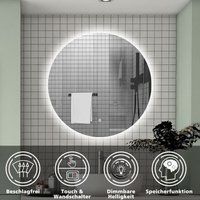 Duschparadies-de - led Badspiegel Rund mit Beleuchtung Badezimmerspiegel Kaltweiß mit Touchschalter Beschlagfrei Dimmbar Speicherfunktion 90cm Duschparadies-de - led Badspiegel Rund mit Beleuchtung Badezimmerspiegel Kaltweiß mit Touchschalter Beschlagfrei Dimmbar Speicherfunktion 90cm von DUSCHPARADIES-DE
