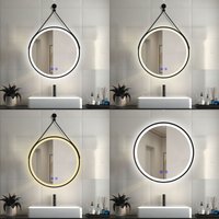 Duschparadies-de - led Rund Spiegel Badspiegel mit Beleuchtung Badezimmer Spiegel mit Beschlagfrei 3 Lichtfarbe dimmbar Speicherfunktion Wandspiegel von DUSCHPARADIES-DE