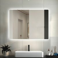 Duschparadies-de - led Spiegel mit Beleuchtung Badezimmerspiegel Kaltweiß Dimmbar Wandspiegel mit Touch- und Wandschalter Speicherfunktion 80x60cm Duschparadies-de - led Spiegel mit Beleuchtung Badezimmerspiegel Kaltweiß Dimmbar Wandspiegel mit Touch- und Wandschalter Speicherfunktion 80x60cm von DUSCHPARADIES-DE