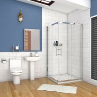 Duschparadies-de - Duschwand 100X80cm Schiebetür Dusche Duschkabine Eckeinstieg Echtglas 6mm Sicherheitsglas Duschabtrennung H:185cm von DUSCHPARADIES-DE
