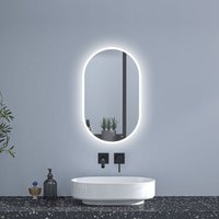 Duschparadies-de - led Badezimmer Spiegel mit Beleuchtung Badspiegel mit Beschlagfrei 3 Lichtfarbe Dimmbar Speicherfunktion ce IP44 45x75cm von DUSCHPARADIES-DE