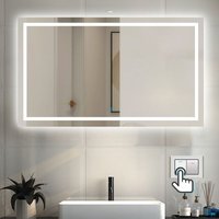 Duschparadies-de - led Badspiegel mit Beleuchtung Badezimmer Spiegel mit 3 Lichtfarbe Dimmbar Beschlagfrei Speicherfunktion 100x80cm von DUSCHPARADIES-DE