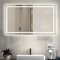 Led Badspiegel mit Beleuchtung Badezimmer Spiegel mit 3 Lichtfarbe Dimmbar Beschlagfrei Speicherfunktion 160x80cm von DUSCHPARADIES-DE