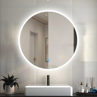 Led Spiegel Badspiegel mit Beleuchtung Badezimmer Rund Spiegel Kaltweiß 6000k Wandspiegel mit Touchschalter 50x50cm Beschlagfrei Led Spiegel Badspiegel mit Beleuchtung Badezimmer Rund Spiegel Kaltweiß 6000k Wandspiegel mit Touchschalter 50x50cm Beschlagfrei von DUSCHPARADIES-DE