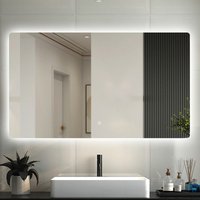 Duschparadies-de - led Spiegel mit Beleuchtung Badezimmerspiegel Kaltweiß Dimmbar Wandspiegel mit Touch- und Wandschalter Speicherfunktion 100x80cm Duschparadies-de - led Spiegel mit Beleuchtung Badezimmerspiegel Kaltweiß Dimmbar Wandspiegel mit Touch- und Wandschalter Speicherfunktion 100x80cm von DUSCHPARADIES-DE