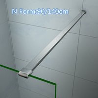 Duschparadies-de - n Form:1400mm Haltestange für Duschwand Stabilisator für Glasstärke 10mm - Transparent von DUSCHPARADIES-DE