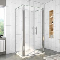 U-Duschkabine Pendeltür 80x100x80cm (Seitenwand:80cm) U-FORM Duschkabine Duschabtrennung von DUSCHPARADIES-DE