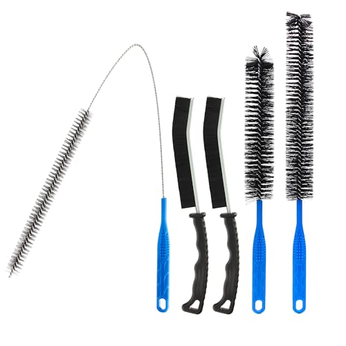 Heizkörper Reinigungsbürste 5-teilig Set für Trockner und Heizung Reinigen - Hochwertige Nylonborsten | Heizkörperbürste, Reinigungsset, Putzzubehör Haushalt für Flachrippen & Badezimmer von DUSH PACE