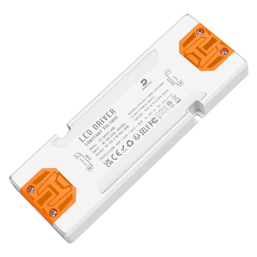 DUSKTEC LED Trafo 12V Flach, Netzteil LED 5A 60W Treiber Transformator 230V auf 12V DC Gleichstrom, LED Driver Konstantspannung Power Supply ohne Mindestbelastung von DUSKTEC
