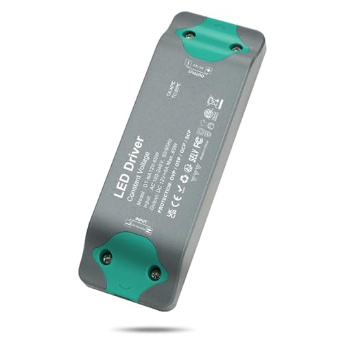 DUSKTEC LED Trafo Transformator 230V auf 12V DC, LED Netzteil 5A 60W, LED Treiber 12V Gleichstrom, 12V Power Supply LED Driver Konstantspannung ohne Mindestbelastung für Niedervolt LED von DUSKTEC