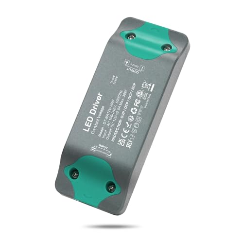 DUSKTEC LED Trafo 12V, Transformator 220V 230V auf 12V DC, LED Netzteil Treiber 0-30W Gleichstrom, 12 Volt 2.5A Konstantspannung Power Supply Ohne Mindestlast für Niedervolt LED Streifen Beleuchtung von DUSKTEC